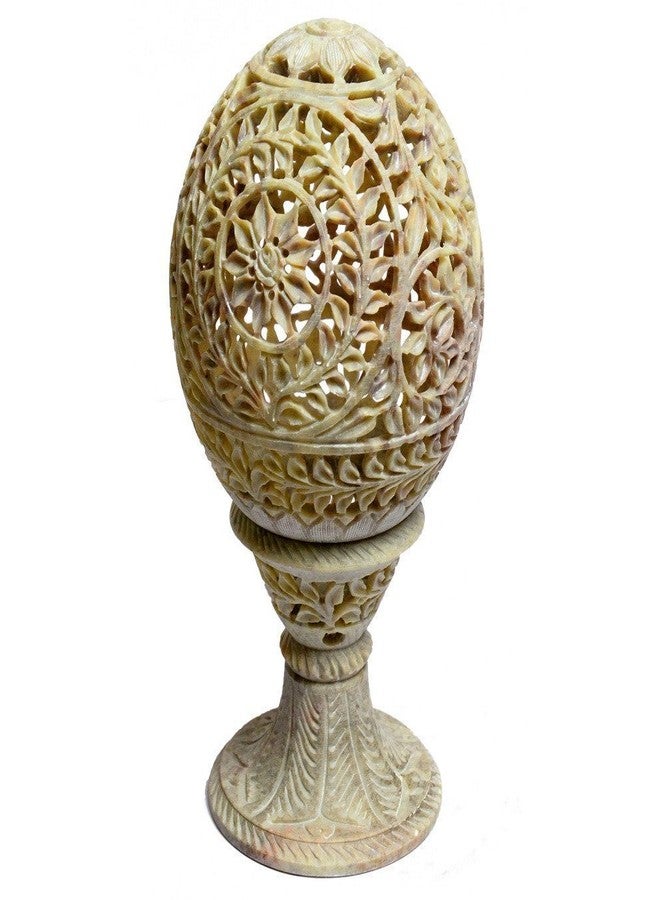 Pooja Creation Shopstone Carved Candel and Tea Light Holder 12cm - Image 1